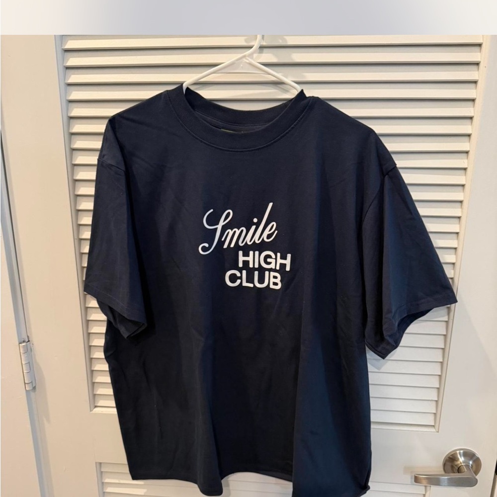 LONELY GHOST Navy Tee with Olive Tag
